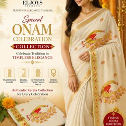 Eljoys Fashion - Embrace the timeless beauty of Kerala's traditions this Onam.