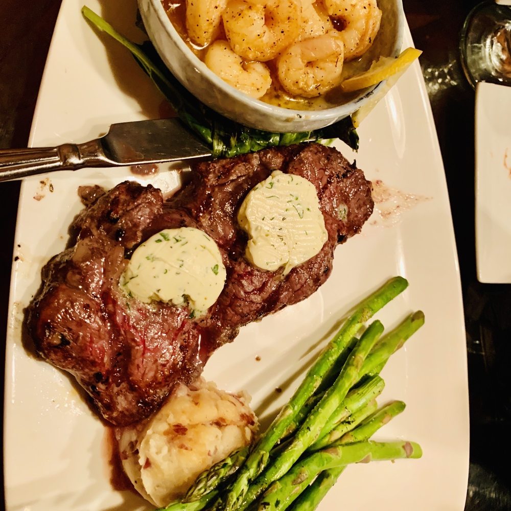Bricks & Barrels - a plate of steak and asparagus - Seafood Near Me - Charleston, West Virginia Bricks & Barrels - a plate of steak and asparagus - Seafood Near Me - Charleston, West Virginia