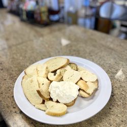 The Bagel Cafe - Complimentary bagel crisps w/a schmear
