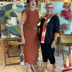 Jan Marie Boutique Gallery - Jan Marie with guest artist Kathy Kenny.