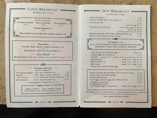 Menu photo 3 The Wolseley London, XGL