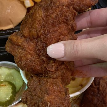 Dave's Hot Chicken - Average size of tender (extra hot) - Chicken Shop Near Me - Tualatin, Oregon Dave's Hot Chicken - Average size of tender (extra hot) - Chicken Shop Near Me - Tualatin, Oregon