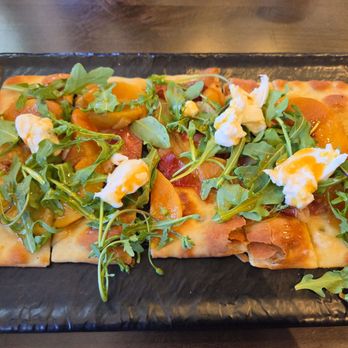 Inklings Coffee & Tea - Grilled peach and prosciutto flatbread - Venues & Event Spaces Near Me - Pleasanton, California
