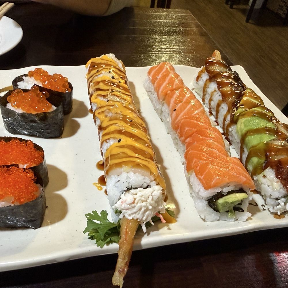 Daiki Sushi - 27. Ikura Sushi, 26. Tobiko Sushi,56. Dragon Roll, 999. Double Salmon - Japanese Near Me - San Mateo, California Daiki Sushi - 27. Ikura Sushi, 26. Tobiko Sushi,56. Dragon Roll, 999. Double Salmon - Japanese Near Me - San Mateo, California