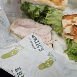Erik's DeliCafe of Hayward - Order a basic turkey sandwich with extra onions and sprouts...something off with this pic?