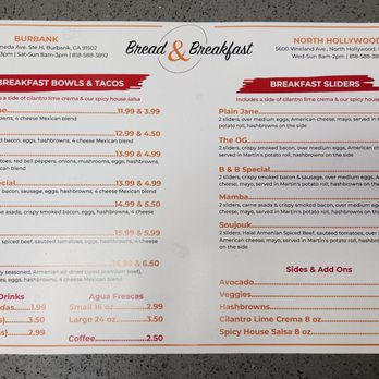 BREAD & BREAKFAST - BURBANK - Updated July 2024 - 204 Photos & 228