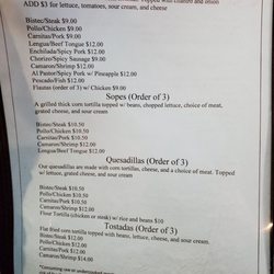 El Mariachi - Updated menu as of October 2022
