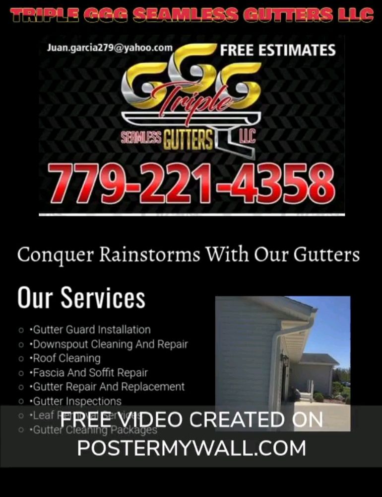 Slide of Triple GGG's Seamless Gutters