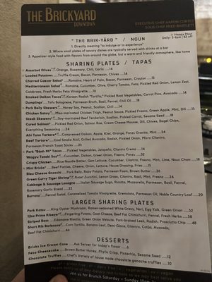 Menu photo 7 The Brickyard Downtown Chandler, AZ