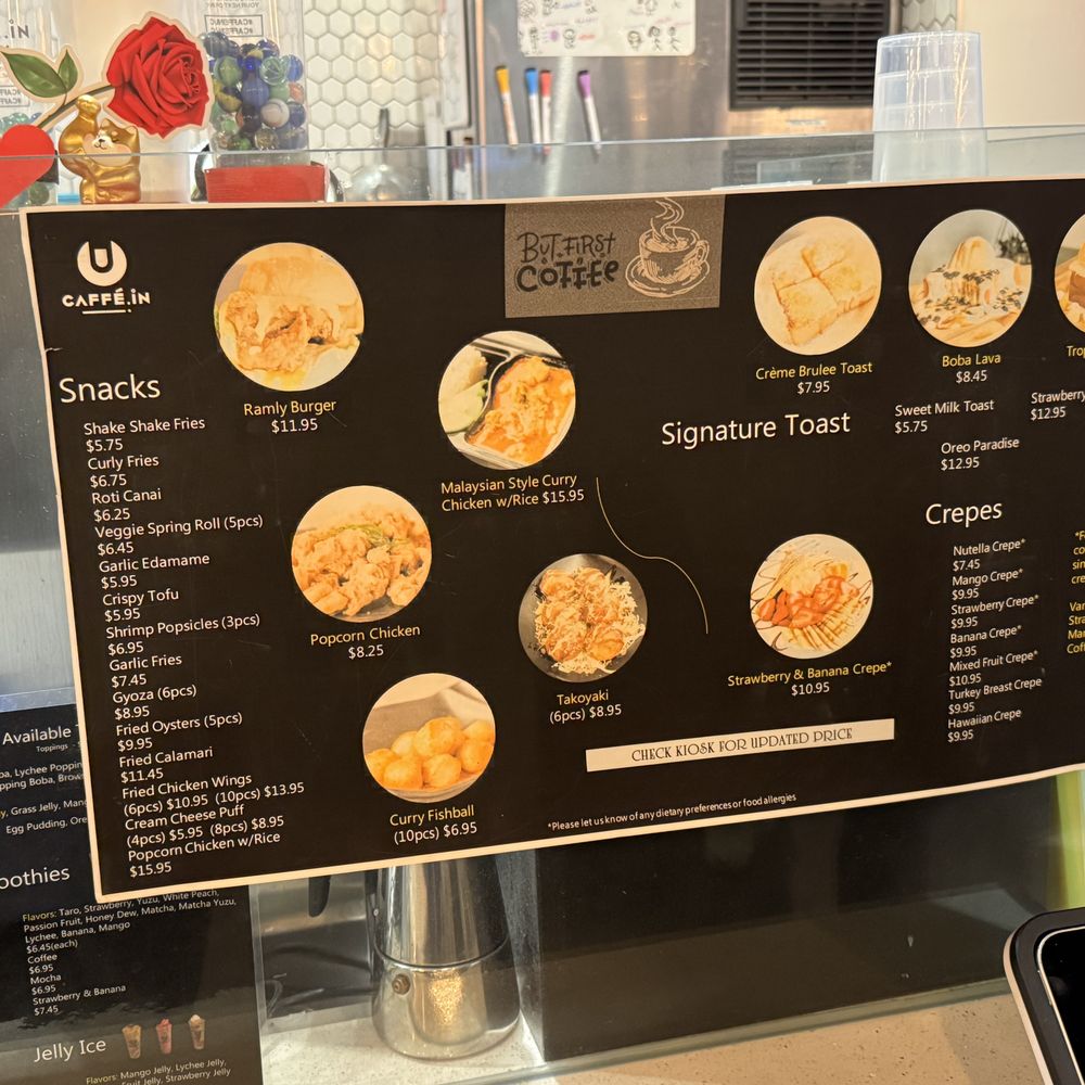 CAFFE:iN - Santa Clara - Menu 7/2025 - Coffee & Tea Near Me - Santa Clara, California