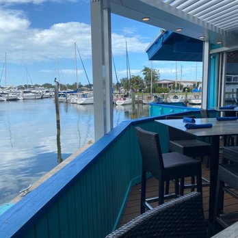 Dockside Waterfront Grill - Our view from the dock table. - Seafood Near Me - Venice, Florida Dockside Waterfront Grill - Our view from the dock table. - Seafood Near Me - Venice, Florida
