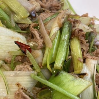 Henry's Cuisine - Stir Fried Lamb w/leeks - Asian Fusion Near Me - Alhambra, California Henry's Cuisine - Stir Fried Lamb w/leeks - Asian Fusion Near Me - Alhambra, California