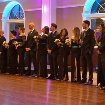 Villa Ragusa - Our bridesmaids & groomsman on the large dance floor - Venues & Event Spaces Near Me - Campbell, California
