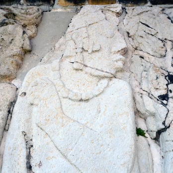 Palenque - Palace; Patio of the Captives; Slave reliefs; AD 200-800; Palenque; Chiapas, México - Landmarks & Historical Buildings Near Me - Palenque, CHP Palenque - Palace; Patio of the Captives; Slave reliefs; AD 200-800; Palenque; Chiapas, México - Landmarks & Historical Buildings Near Me - Palenque, CHP
