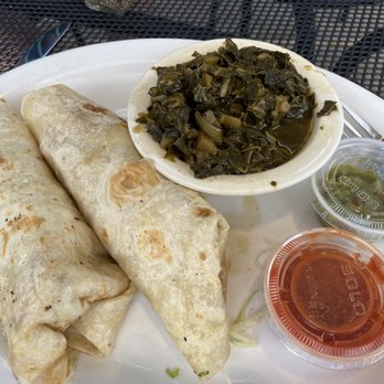 Soul Fish Cafe - Grilled shrimp tacos and collards. - Southern Near Me - Memphis, Tennessee Soul Fish Cafe - Grilled shrimp tacos and collards. - Southern Near Me - Memphis, Tennessee