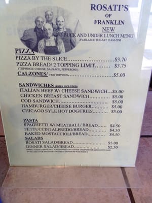 Menu photo 5 Rosati's Pizza Franklin, WI