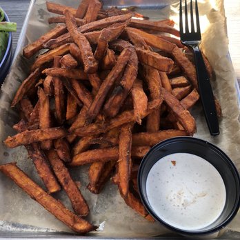Lucky Dog Cafe - Order of sweet potato fries to share as appetizer. HUGE portion - Cafes Near Me - Confluence, Pennsylvania