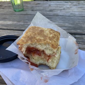 Argonaut Coffee & Biscuits - Butter and jam biscuit, much above average!  Delicious. - Coffee & Tea Near Me - Leavenworth, Washington