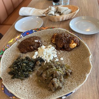 Injera & Beyond - Meat Combo Platter - Ethiopian Near Me - Cedar Park, Texas