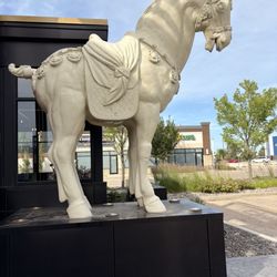 Statue outside restaurant