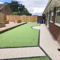 Knightingale Landscapes - Resin pathway with artificial lawn