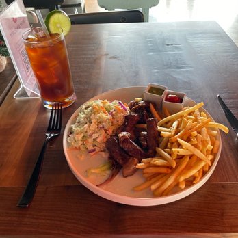 Barbecue 58 - Picanha lunch special with fries and fennel pineapple coleslaw - Steakhouses Near Me - Miami, Florida Barbecue 58 - Picanha lunch special with fries and fennel pineapple coleslaw - Steakhouses Near Me - Miami, Florida