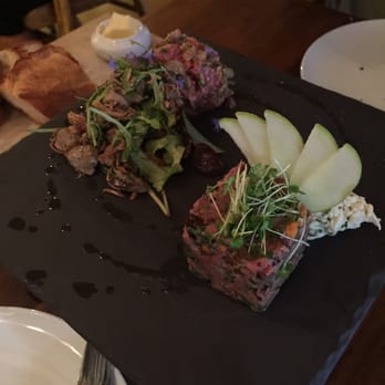 Bistro Lustucru - Bison and duck tartar - French Near Me - Montreal, Quebec