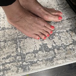 Bells Nails - The color she wanted for both her mani and pedi!