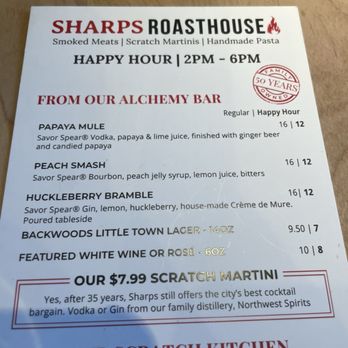 Sharps Roasthouse - I had the scratch martini. It was pretty good. - American Near Me - SeaTac, Washington Sharps Roasthouse - I had the scratch martini. It was pretty good. - American Near Me - SeaTac, Washington
