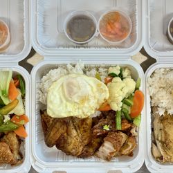 Make your own plate? Dom's Chibog Special Plate(1)norice(2)rice/vegies/chicken/pork(3)no veggie