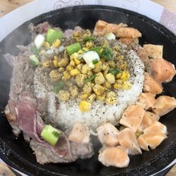 Pepper Lunch - Salmon & Beef Pepper Rice Combo
