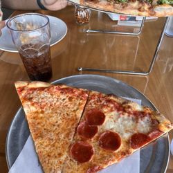 Halo Pizzeria - Lunch special: slice of cheese and pepperoni with a fountain soda
