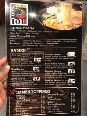 Menu photo 7 Ramen 101 Concord, CA Menu photo 7 Ramen 101 Concord, CA