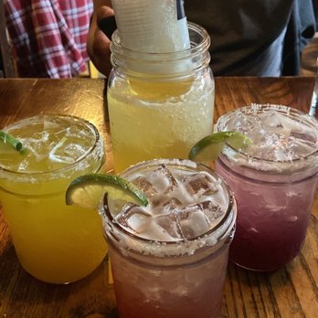 Magpie & Stump Restaurant - Lime marg with beer Mango, raspberry, cherry - Mexican Near Me - Banff, Alberta
