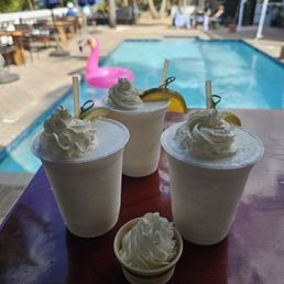 Pina Coladas and fresh whipped cream Pina Coladas and fresh whipped cream