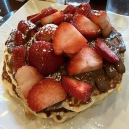 Special menu item - Nutella and strawberry pancakes - April 2026