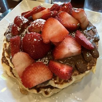 Times Square Diner - Special menu item - Nutella and strawberry pancakes - April 2026 - American Near Me - New York, New York Times Square Diner - Special menu item - Nutella and strawberry pancakes - April 2026 - American Near Me - New York, New York