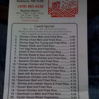 Sun Wah - Chinese Near Me - Baltimore, Maryland