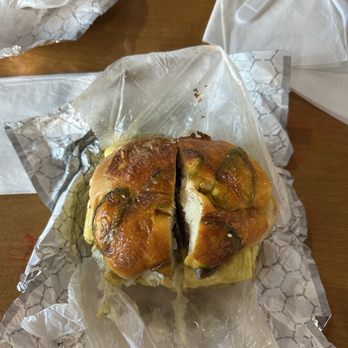 Mr. Aarons Goods - SEC on Jalapeño Cheese Bagel - Bagels Near Me - Nashville, Tennessee Mr. Aarons Goods - SEC on Jalapeño Cheese Bagel - Bagels Near Me - Nashville, Tennessee
