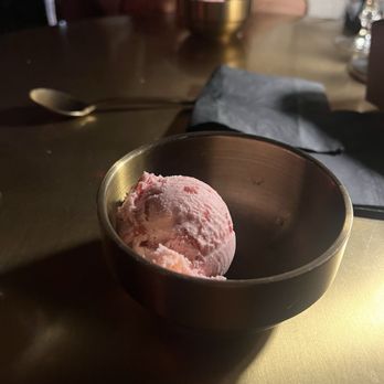 Extra Dirty Cocktail Club - dessert, cranberry sorbet - Cocktail Bars Near Me - Boston, Massachusetts