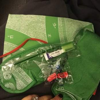 Emirates - Cosmetic bags filled with socks, eye mask, ear plugs and tooth brush given to all passengers as well as blankets, headphones and pillows. - Airlines Near Me - Newark, New Jersey