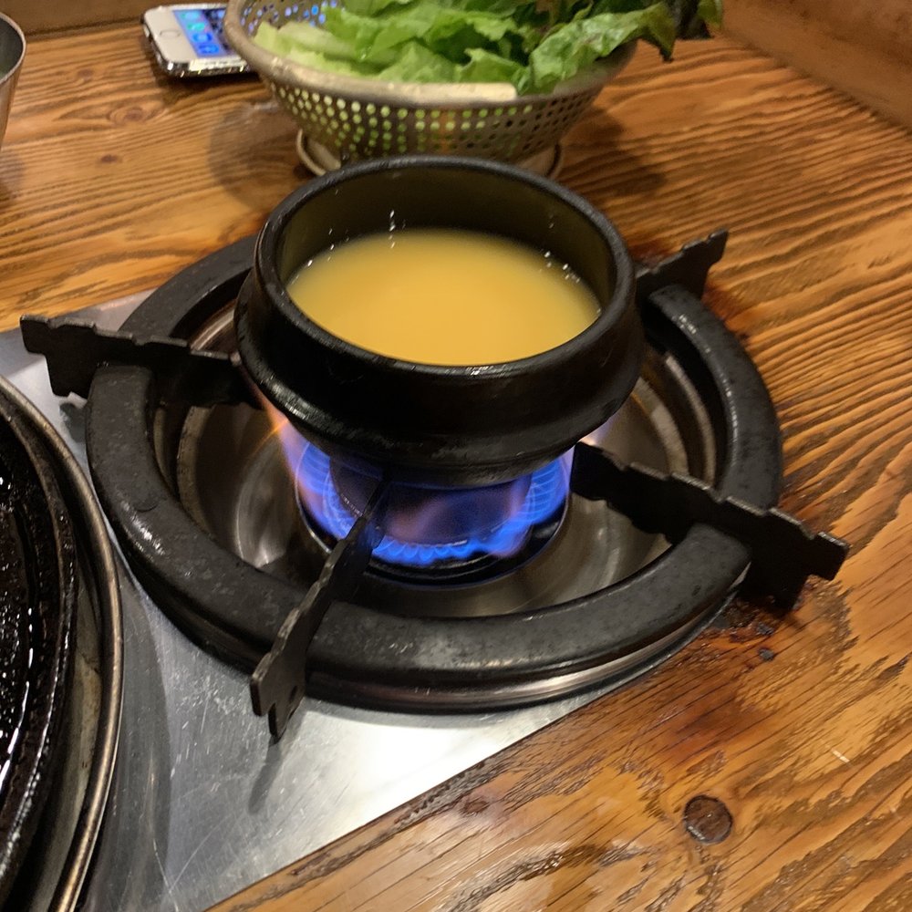 Jongro BBQ Flushing - Making the steamed egg at the table?  YES, please!! - Korean Near Me - Flushing, New York