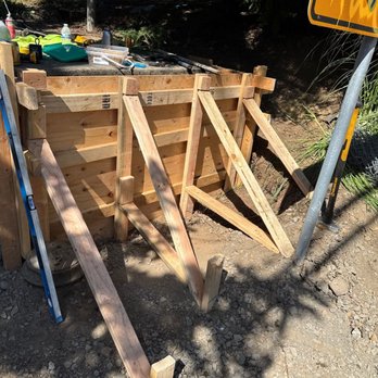 Crenshaw Construction Group - Poured concrete foundation for a small retaining wall in SW Portland . Built full formwork with bracing and completed pour. - Roofing Near Me - Dallas, Oregon Crenshaw Construction Group - Poured concrete foundation for a small retaining wall in SW Portland . Built full formwork with bracing and completed pour. - Roofing Near Me - Dallas, Oregon