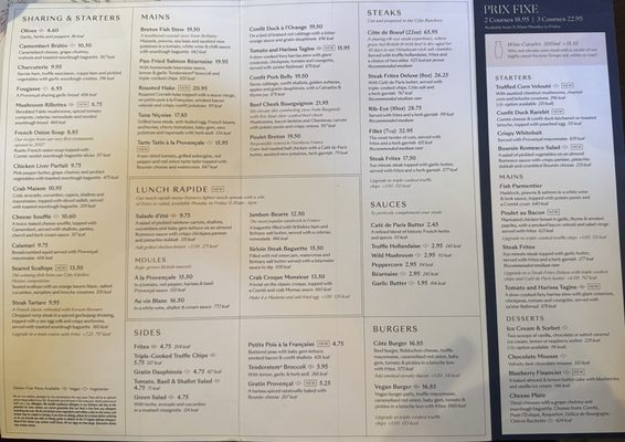 Menu photo 1 Côte Brasserie York York, YOR