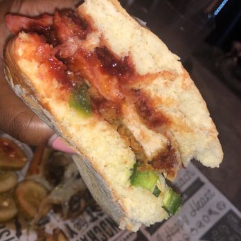Coopers Tavern - Blackberry BBQ Chicken Biscuit Sandwich - Burgers Near Me - Edgewater, Maryland Coopers Tavern - Blackberry BBQ Chicken Biscuit Sandwich - Burgers Near Me - Edgewater, Maryland