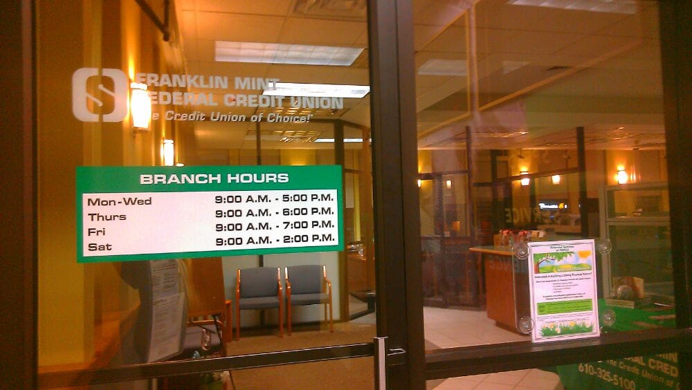 FRANKLIN MINT FEDERAL CREDIT UNION Updated July 2025 5 Hillman Dr