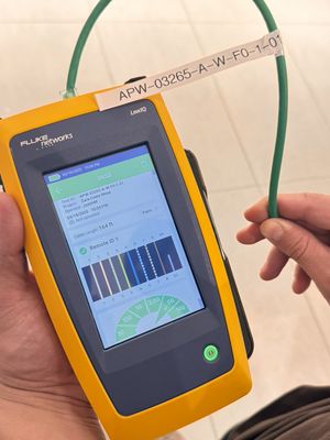 fluke wire certification - new cat6 wire installed and Fluke test and certification