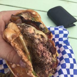 ATX burger from Stone House! Messy and awesome. ATX burger from Stone House! Messy and awesome.