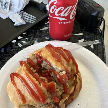 Muldoon's Pasties - Pasty shaped rocket ship, with tomato based protective coating, and cola scented rocket fuel. - Desserts Near Me - Munising, Michigan