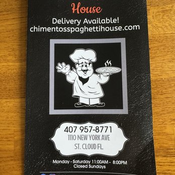Chimento's Spaghetti House - Italian Near Me - Saint Cloud, Florida